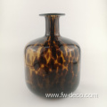 Handmade Leopard Spotted Flower Glass Vase For Tableware